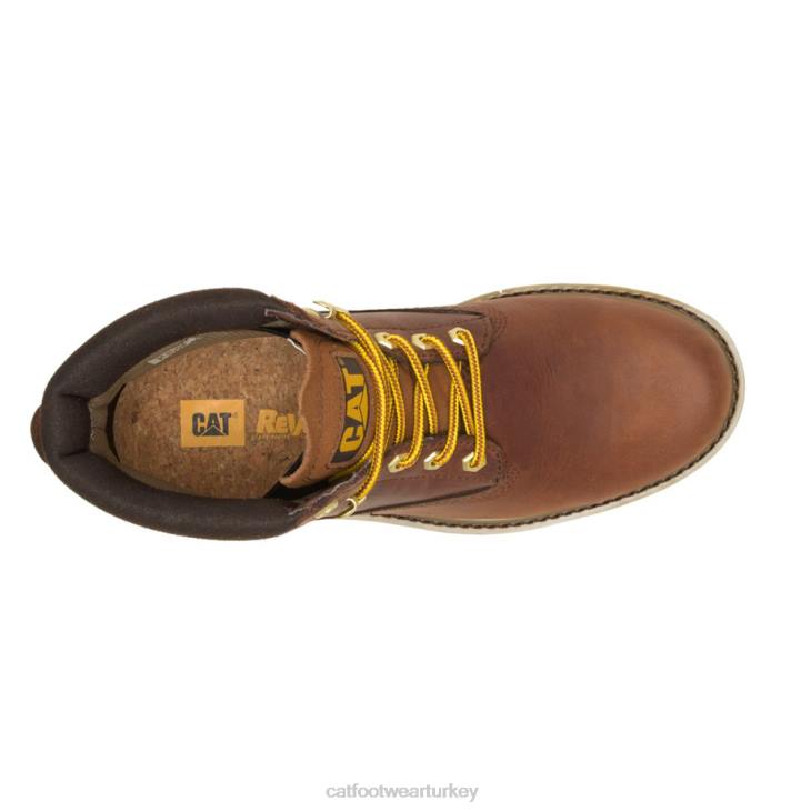 Caterpillar çizme erkekler deri kahverengi | gündelik çizmeler VL4F192