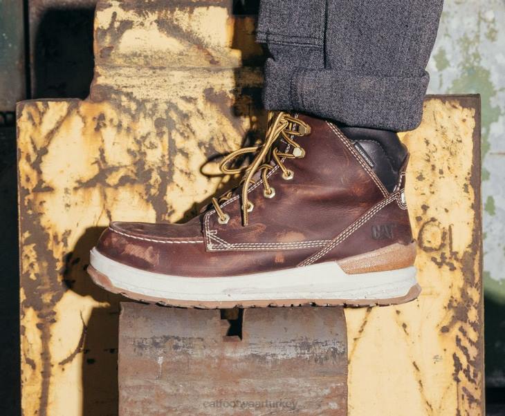Caterpillar darbelere dayanıklı iş botu erkekler keşiş kahverengi | iş botları VL4F57