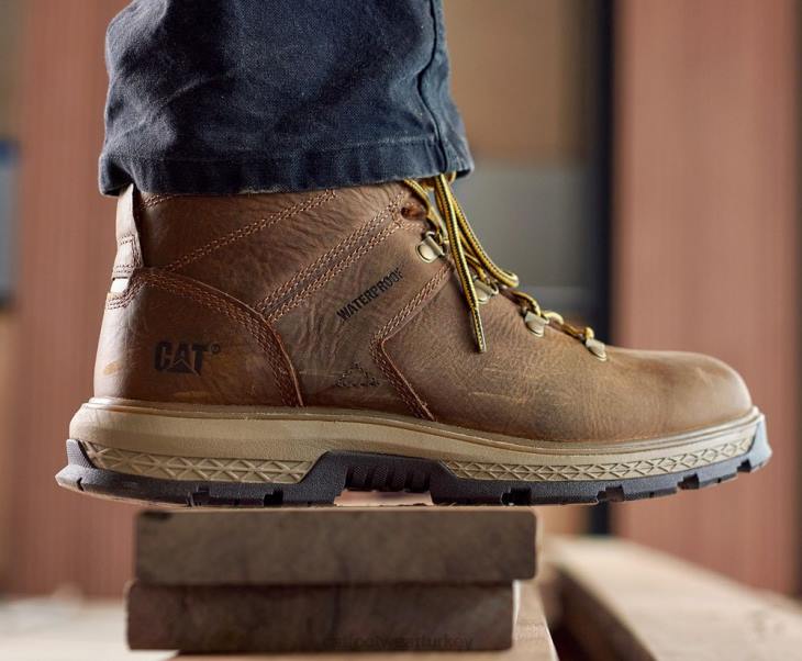 Caterpillar fuar uzun yürüyüşe çıkan kimse su geçirmez alaşım burunlu iş botu erkekler piramit | iş botları VL4F58