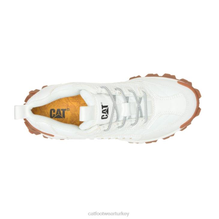 Caterpillar eko davetsiz misafir ayakkabısı erkekler parlak beyaz | rahat tıknaz spor ayakkabı VL4F126