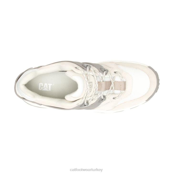 Caterpillar reaktör spor ayakkabı erkekler huş ağacı/parlak beyaz | rahat tıknaz spor ayakkabı VL4F160