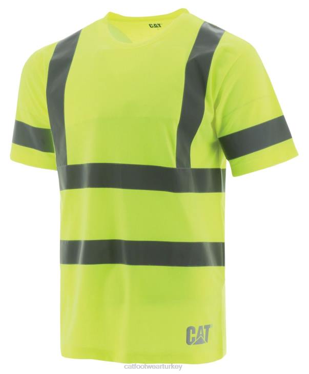 Caterpillar hivis sınıf iii tişört erkekler sarı | üstler ve dış giyim VL4F241