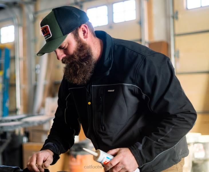 Caterpillar yumuşak kabuk ceket erkekler siyah | üstler ve dış giyim VL4F116