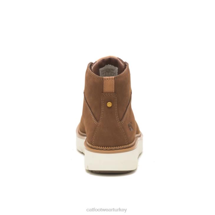 Caterpillar savaş arabası düz burunlu orta çizme kadınlar bizon | gündelik çizmeler VL4F305