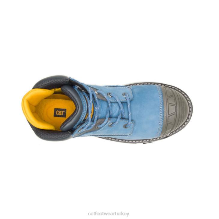Caterpillar ekskavatör superlite su geçirmez karbon kompozit burunlu iş botu kadınlar Mavi Cennet | iş botları VL4F269