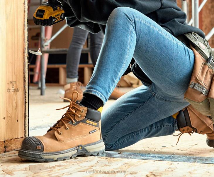 Caterpillar ekskavatör superlite su geçirmez karbon kompozit burunlu iş botu kadınlar Mavi Cennet | iş botları VL4F269