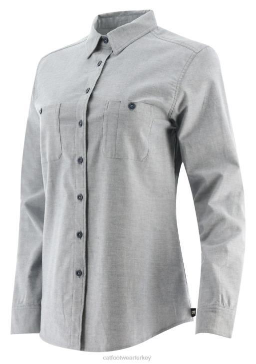 Caterpillar oxford uzun kollu gömlek kadınlar kot mavisi | üstler ve dış giyim VL4F312