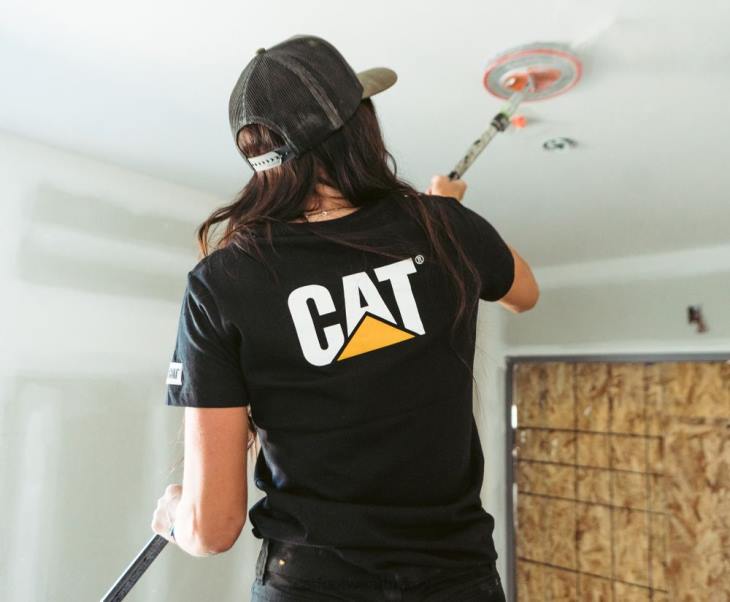 Caterpillar ticari marka tişörtü kadınlar siyah | üstler ve dış giyim VL4F311